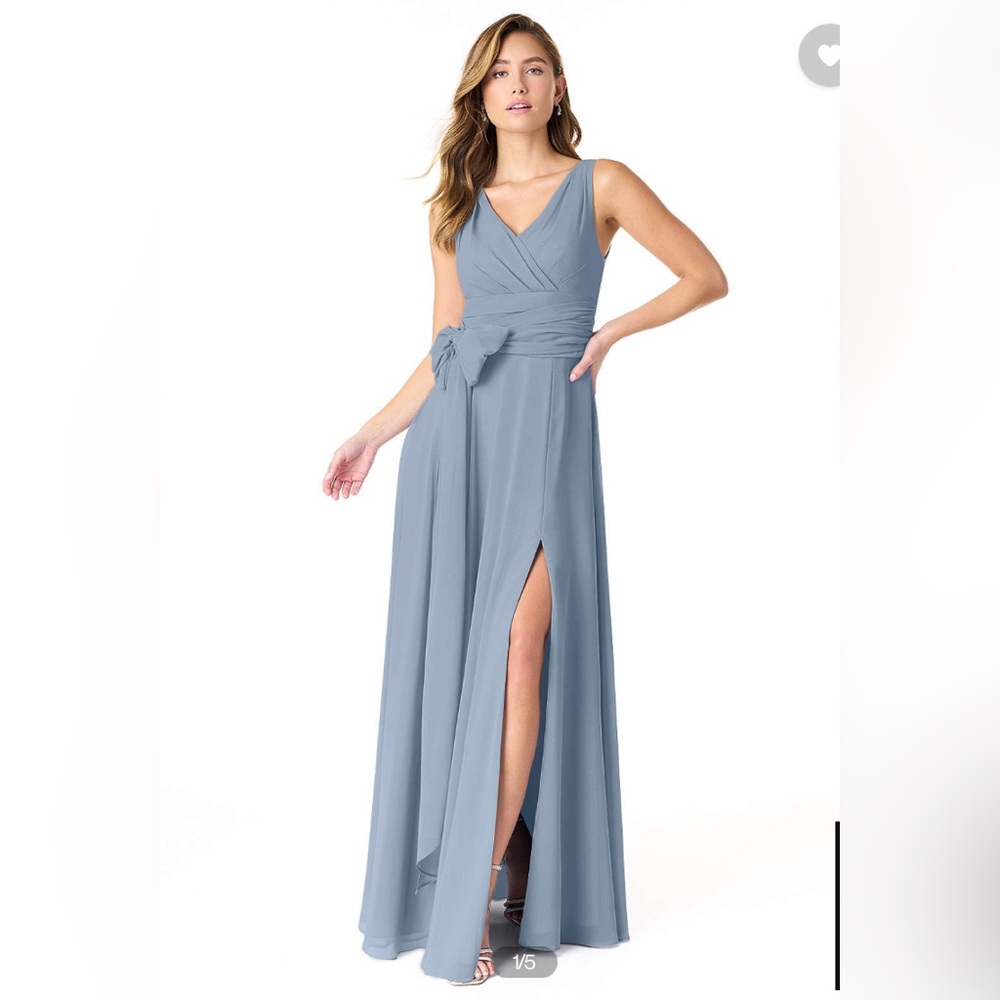 AZAZIE Bianca - Dusty Blue | “Bridesmaid Dress”